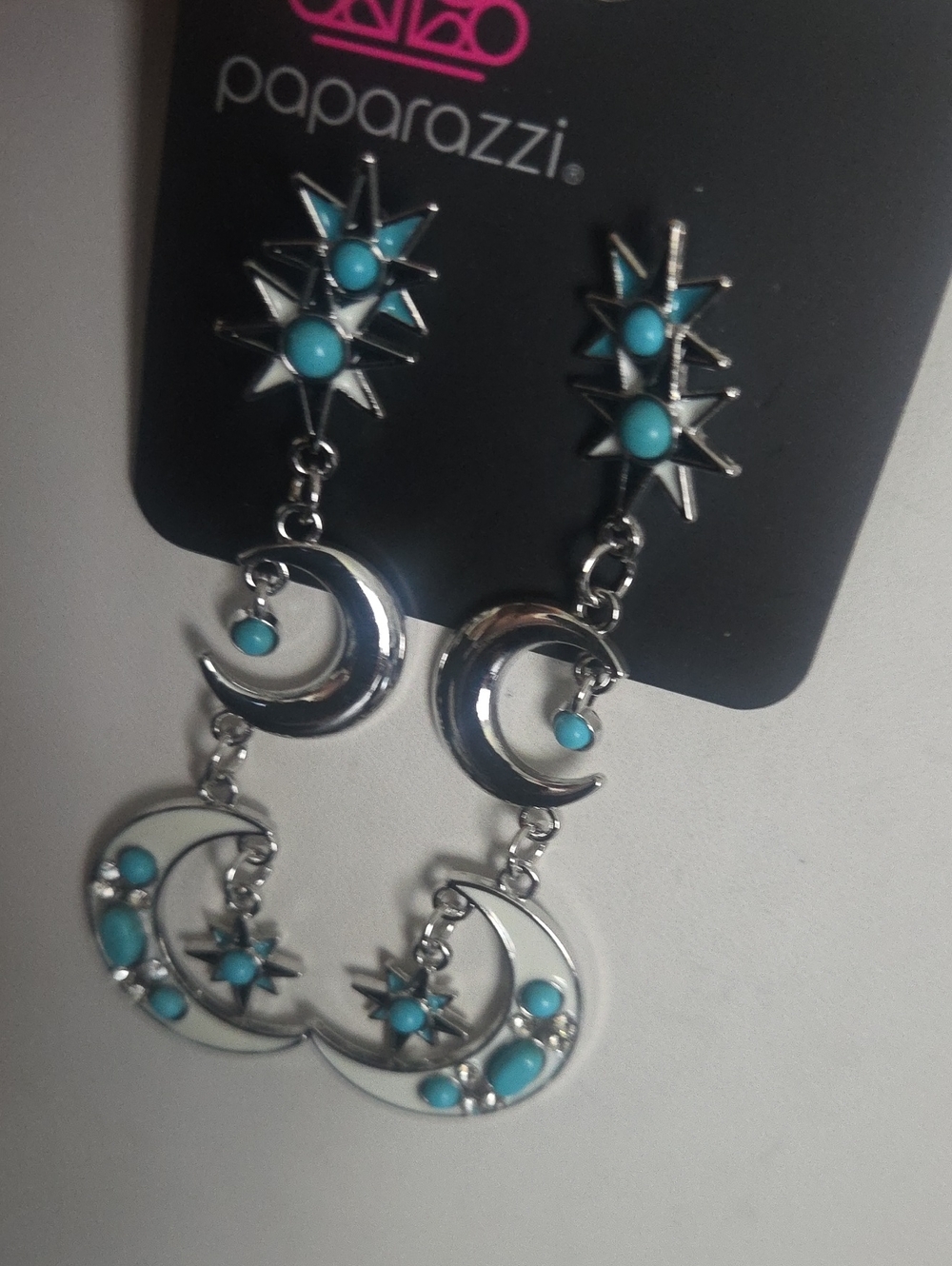 Paparazzi Steller Serendipity Blue Earrings NWT